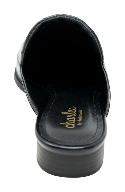 Charles By Charles David Este Quilted Mule In Black-qs