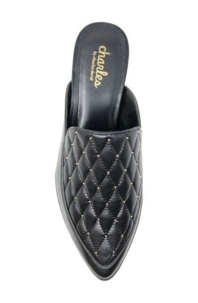 Charles By Charles David Este Quilted Mule In Black-qs