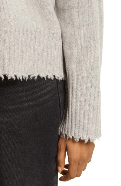 Shop Allsaints Kiera Cashmere Blend Crewneck Sweater In Marble Grey