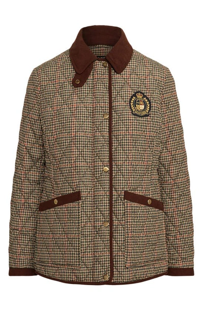 Lauren ralph lauren quilted houndstooth jacket new arrivals