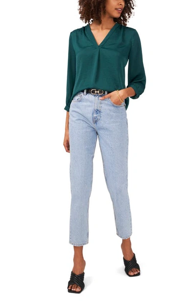 Shop Vince Camuto Rumple Fabric Blouse In Rich Spruce