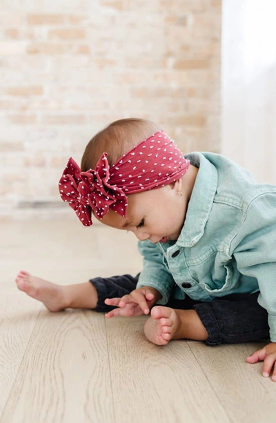 Shop Baby Bling Shab-blow-lous Headband In Ruby Dot