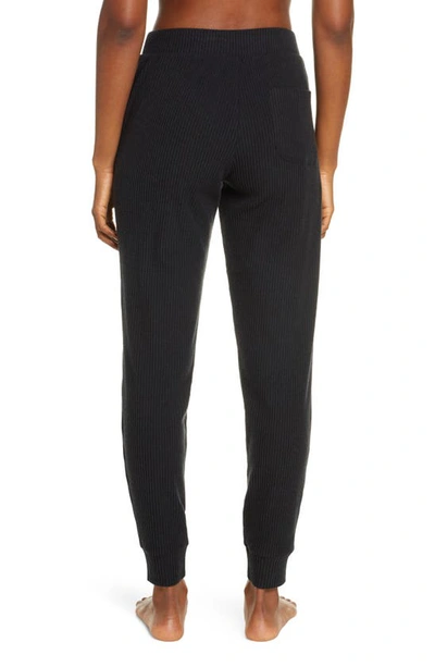 Shop Alo Yoga Muse Ribbed High Waist Sweatpants In Black