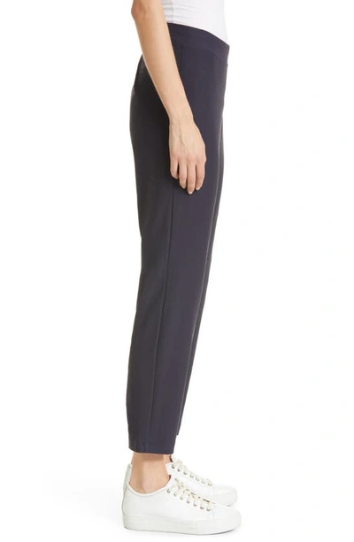 Shop Eileen Fisher Slim Knit Ankle Pants In Nocturne