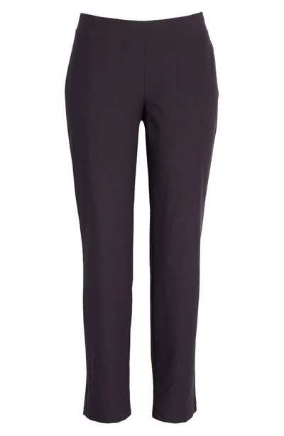 Shop Eileen Fisher Slim Knit Ankle Pants In Nocturne