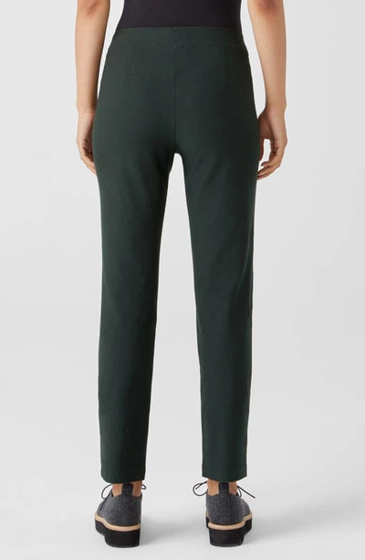 Shop Eileen Fisher Slim Knit Ankle Pants In Ivy
