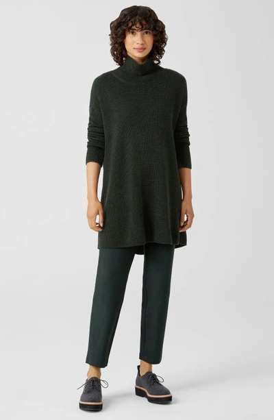 Shop Eileen Fisher Slim Knit Ankle Pants In Ivy