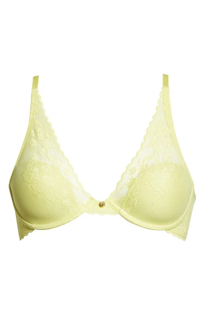 Natori Cherry Blossom Convertible Lace Plunge Bra (32dd) In Citrine