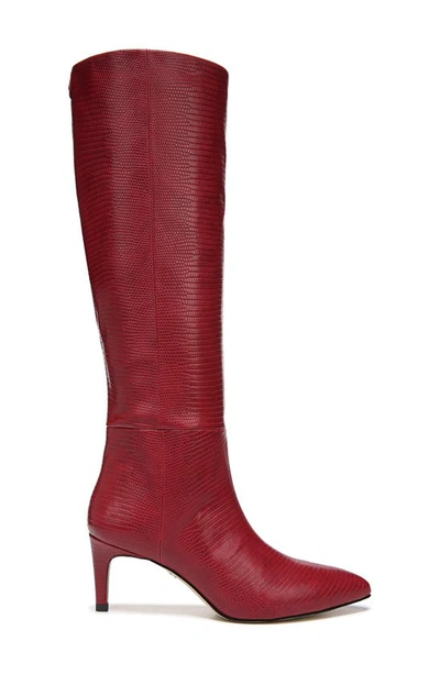 Shop Sam Edelman Uma Knee High Boot In Sangria Red Leather