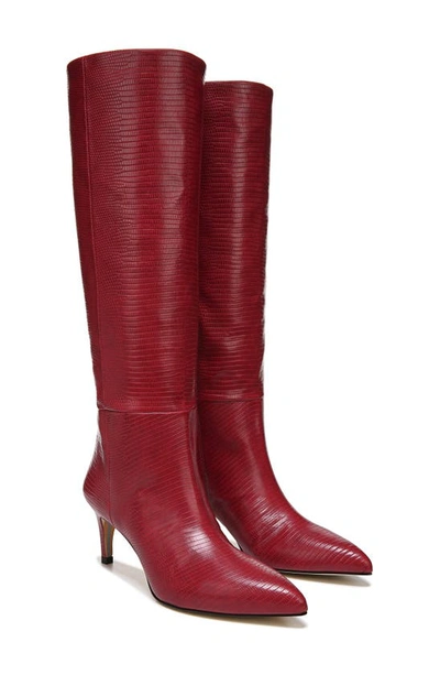 Shop Sam Edelman Uma Knee High Boot In Sangria Red Leather