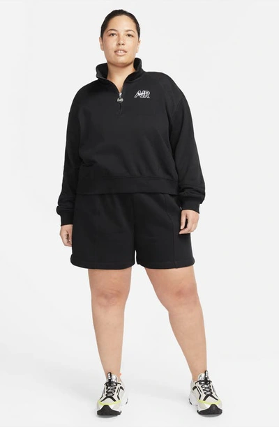 Shop Nike Sportswear Essential High Waist Shorts In Black/ White