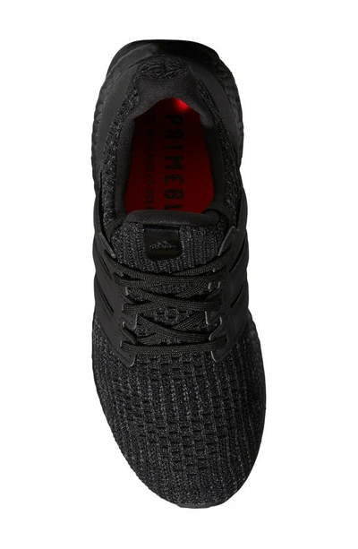 Shop Adidas Originals Ultraboost Dna Running Shoe In Black/ Black/ Active Red