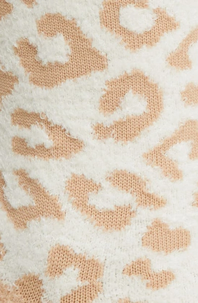 Ugg Leslie Crew Socks In Natural Leopard