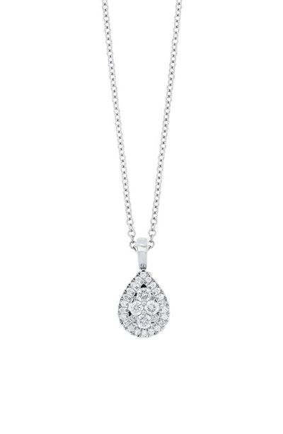 BONY LEVY MIKA PEAR DIAMOND CLUSTER PENDANT NECKLACE 