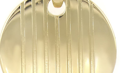 Bony Levy 14k Gold Stripe Disc Pendant Necklace In 14k Yellow Gold