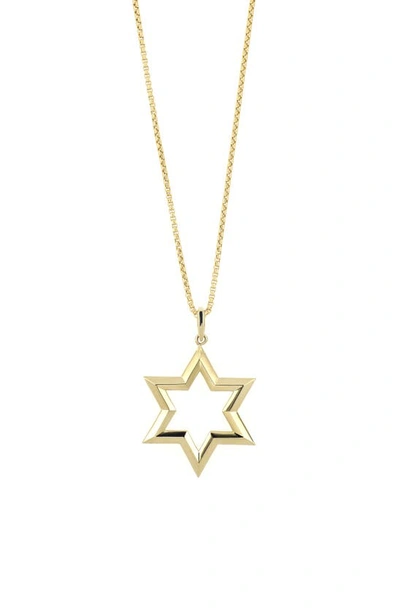 Shop Bony Levy 14k Gold Star Of David Pendant Necklace In 14k Yellow Gold