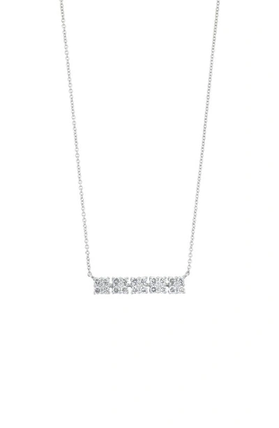 Shop Bony Levy Diamond Bar Pendant Necklace In 18k White Gold