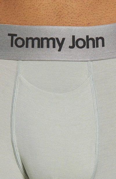 Shop Tommy John Second Skin 8-inch Boxer Briefs In Griffin W/ Scarlet Ibis Stitch