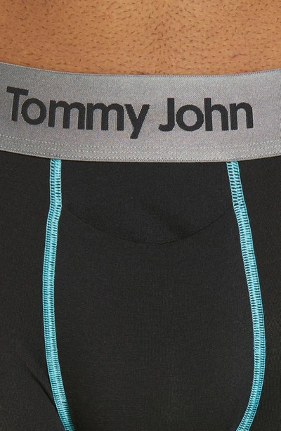 Shop Tommy John Second Skin 6-inch Boxer Briefs In Black W/ Capri Stitch