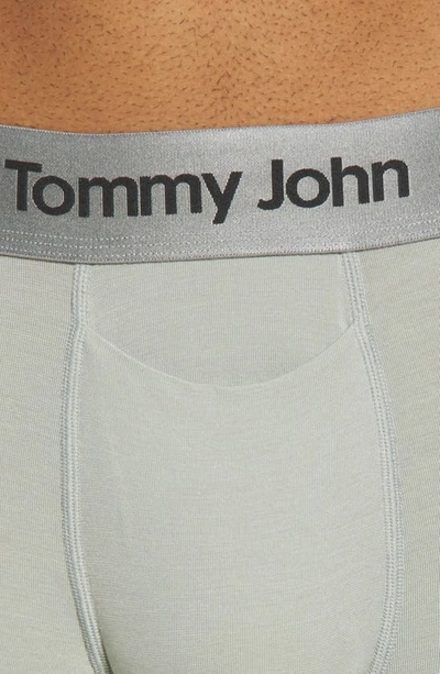 Shop Tommy John Second Skin 6-inch Boxer Briefs In Griffin W/ Scarlet Ibis Stitch
