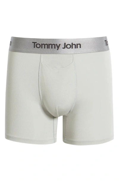 Shop Tommy John Second Skin 6-inch Boxer Briefs In Griffin W/ Scarlet Ibis Stitch