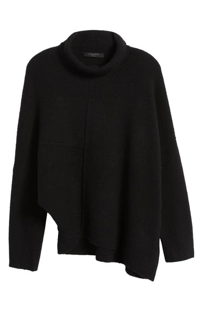 Shop Allsaints Lock Mock Neck Sweater In Black