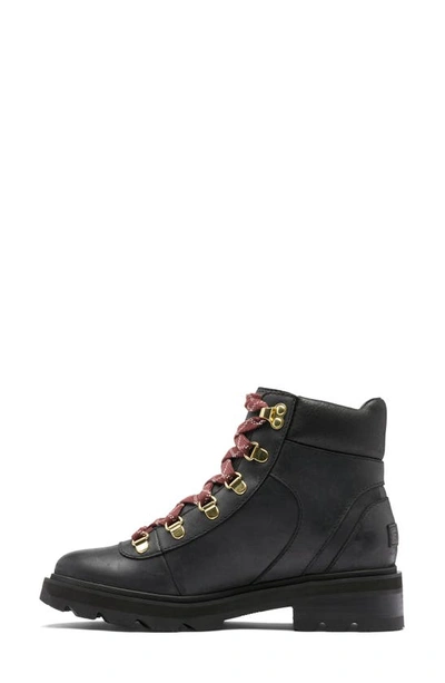 Shop Sorel Lennox Waterproof Hiker Boot In Black/ Black