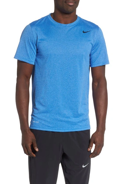 Shop Nike Legend 2.0 Dri-fit Training T-shirt In Light Game Heather/black