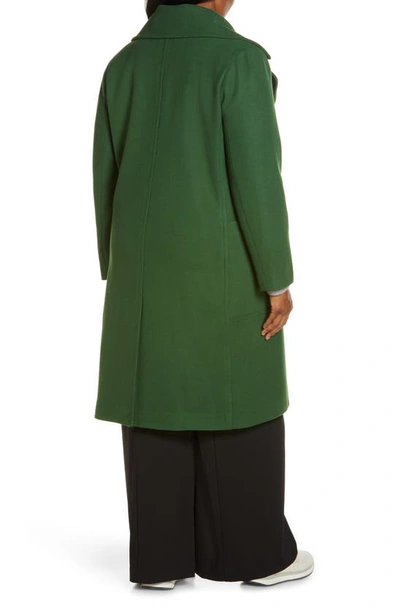 Shop Halogen Double Breasted Coat In Green Bright