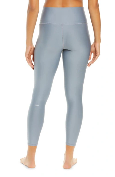 Shop Alo Yoga Airlift High Waist Midi Leggings In Steel Blue