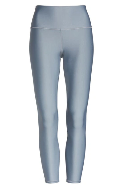 Shop Alo Yoga Airlift High Waist Midi Leggings In Steel Blue