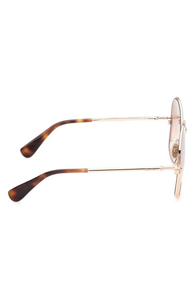 Shop Max Mara 60mm Geometric Sunglasses In Gold/ Other / Brown Mirror