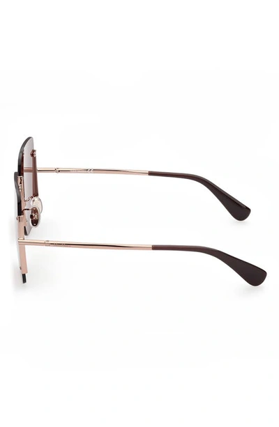 Max Mara 60mm Geometric Sunglasses In Bronze/ Other / Brown