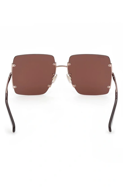 Max Mara 60mm Geometric Sunglasses In Bronze/ Other / Brown