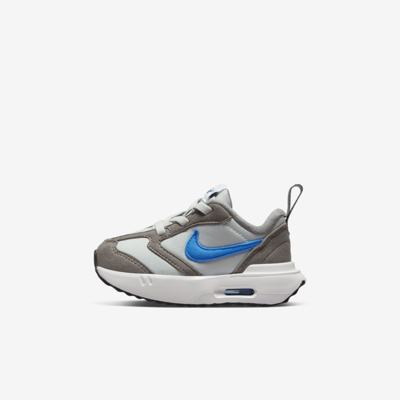 Shop Nike Air Max Dawn Baby/toddler Shoes In Grey Fog,flat Pewter,white,photo Blue