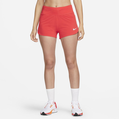Shop Nike Women's Eclipse Running Shorts In Red