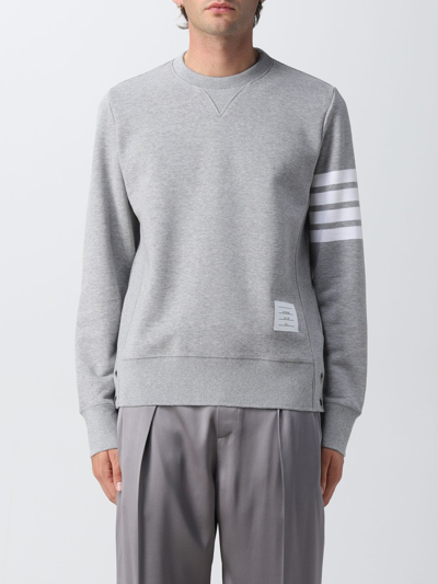 Shop Thom Browne Jumper With Striped Tongue In Grey