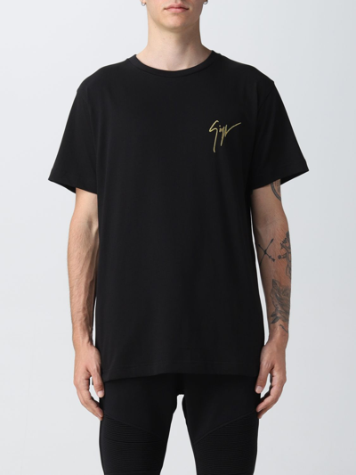 Shop Giuseppe Zanotti T-shirt  Men Color Black