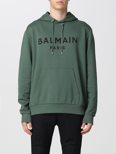 Shop Balmain Sweatshirt  Men In Green
