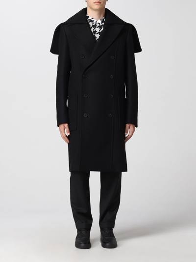 Shop Balmain Coat  Men Color Black