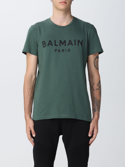 Shop Balmain T-shirt  Men In Green