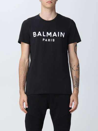 Shop Balmain T-shirt  Men Color Black