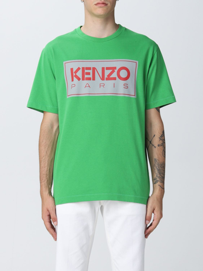 Shop Kenzo T-shirt  Men Color Green