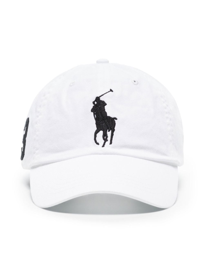 Shop Polo Ralph Lauren Polo Pony-embroidered Cotton Cap In White
