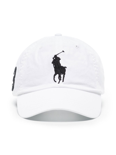 Polo Ralph Lauren Script Icon Logo Twill Baseball Cap In White