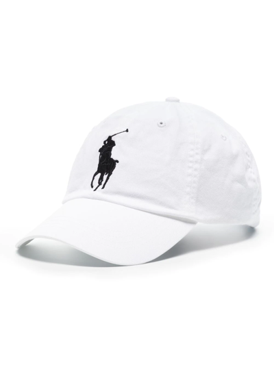 Polo Ralph Lauren Script Icon Logo Twill Baseball Cap In White