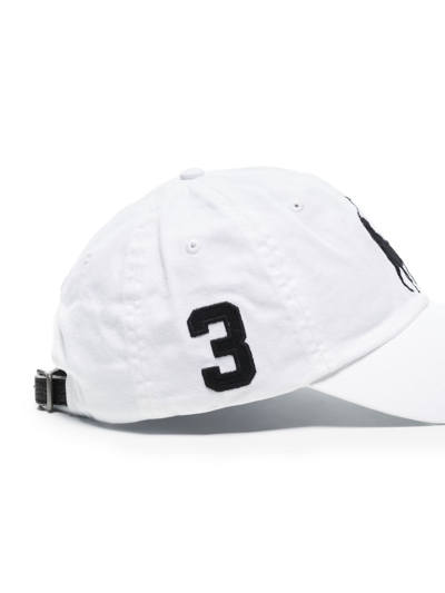 Shop Polo Ralph Lauren Polo Pony-embroidered Cotton Cap In White