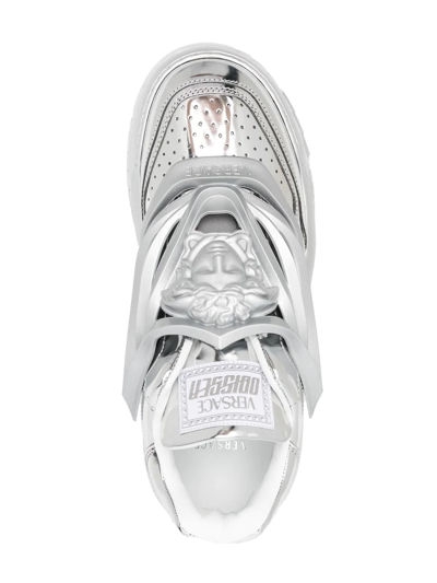 Shop Versace Odissea Low-top Sneakers In Grau