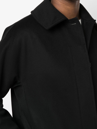 Shop Mackintosh Jean Storm System Wool Coat In Black