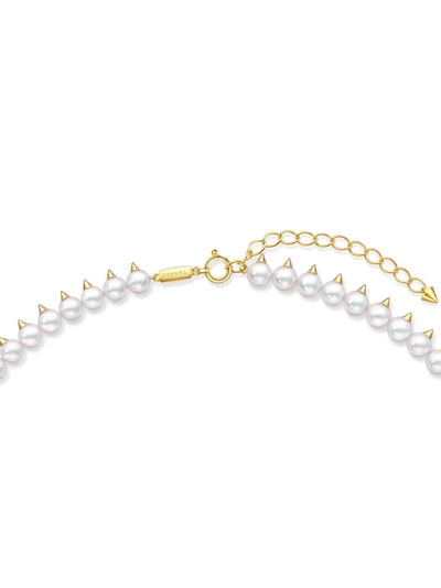 Shop Tasaki 18kt Yellow Gold Collection Line Danger Pearl Necklace